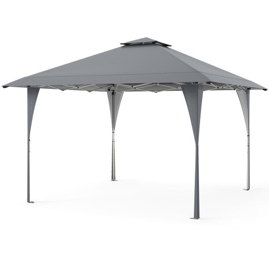 13 X 13 FT Pop up Gazebo with Portable Carrying Bag 8 Stakes and 4 Wind Ropes-Pink W2B