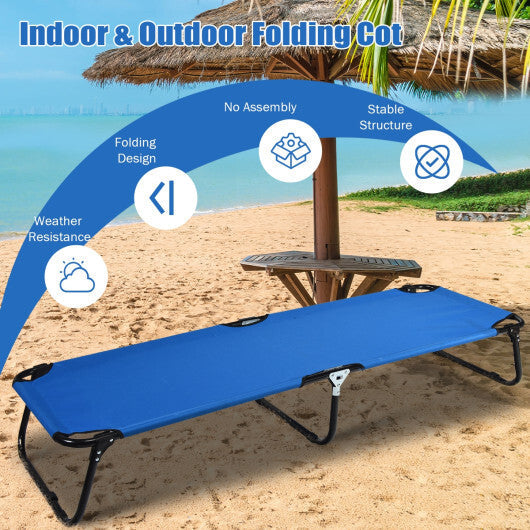 Folding Camping Bed Outdoor Portable Military Cot Sleeping Hiking W2B