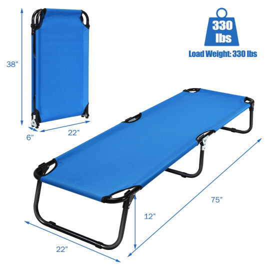 Folding Camping Bed Outdoor Portable Military Cot Sleeping Hiking W2B