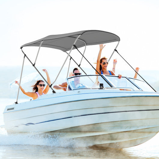 3-Bow/4-Bow Boat Bimini Top Sun Shade Boat Canopy with Storage Boot-4-Bow W2B