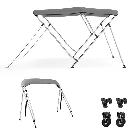 3-Bow/4-Bow Boat Bimini Top Sun Shade Boat Canopy with Storage Boot-4-Bow W2B