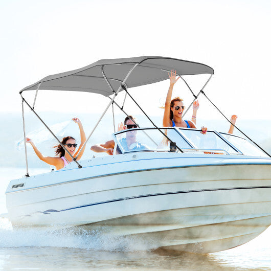 3-Bow/4-Bow Boat Bimini Top Sun Shade Boat Canopy with Storage Boot-4-Bow W2B