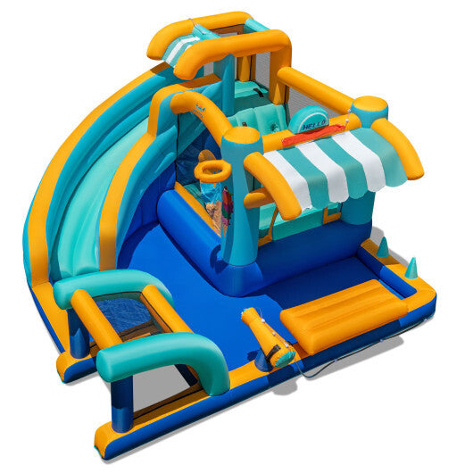 Inflatable Water Slide Bounce House Kids Jump Castle with 735W Blower W2B