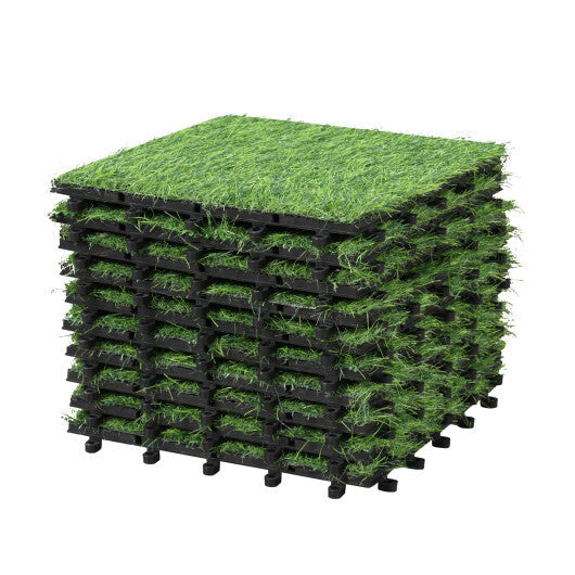 30 PCS Interlocking Artificial Grass Tiles W2B