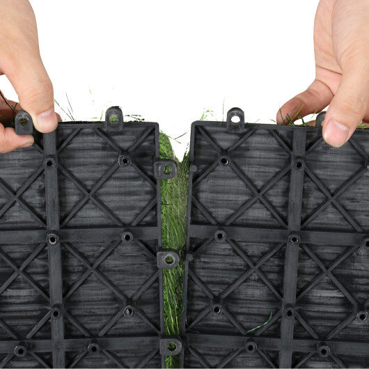 30 PCS Interlocking Artificial Grass Tiles W2B