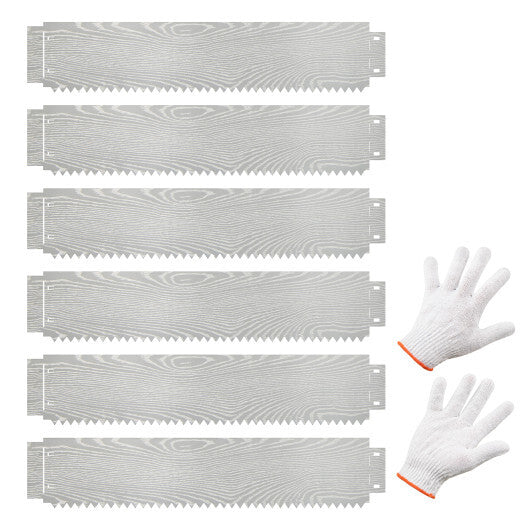 6-Pack 20 FT Galvanized Metal Landscape Edging for Lawn