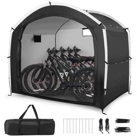Bike Storage Shed Tent with PU4000MM Waterproof 210D Oxford Fabric for 5 Bikes W2B