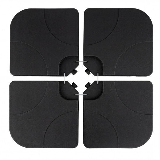 4-Piece Cantilever Offset Base 164 LBS Heavy-Duty Square with U-Locking Pins-Black W2B