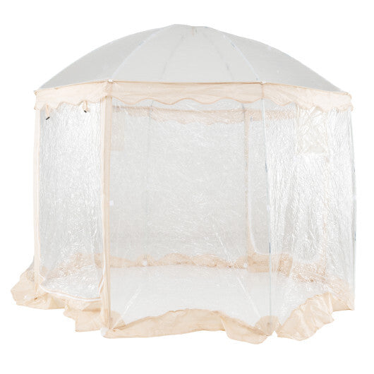 Pop Up Bubble Tent 10x10 FT for 8-10 People Weatherproof Pod with 540 Panoramic Clear PVC W2B