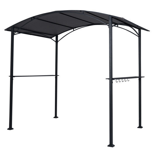 8 x 5 x 7 FT Grill Gazebo Outdoor BBQ Canopy with Metal Frame-Gray W2B
