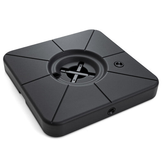 Cantilever Patio Umbrella Base 220 LBS Water and Sand Fillable Weighted Stand-Black W2B
