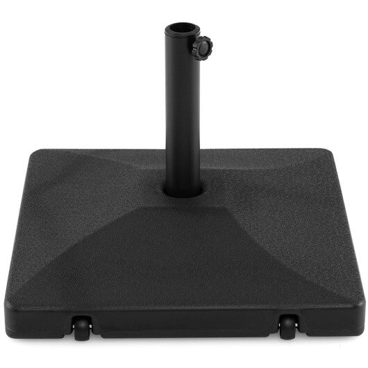 Fillable Umbrella Base 90 LBS Heavy Duty with 2 Wheels-Black W2B