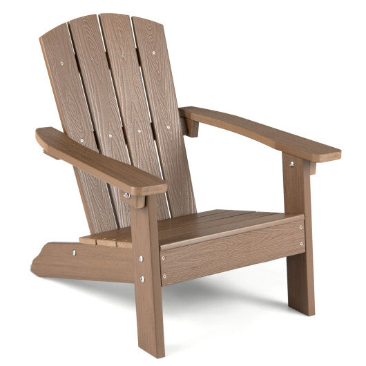 All-Weather HIPS Kid's Adirondack Chair with with High Backrest and Armrests-Turquoise W2B