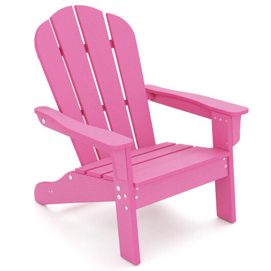 All-Weather HIPS Kid's Adirondack Chair with with High Backrest and Armrests-Turquoise W2B