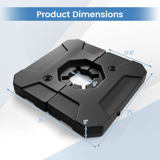 274 LBS Cantilever Patio Umbrella Base with Handles W2B
