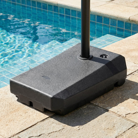 165 LBS  Cantilever Umbrella Base with Wheels and Cross Base W2B