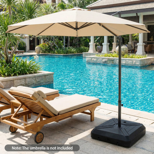 Cantilever Offset Umbrella Base with Wheels for Backyard Poolside W2B