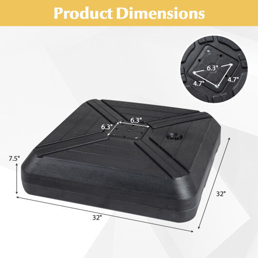 Cantilever Offset Umbrella Base with Wheels for Backyard Poolside W2B
