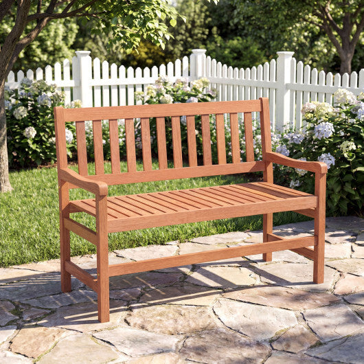 44 Inch 2-Seat Outdoor Loveseat Bench W2B
