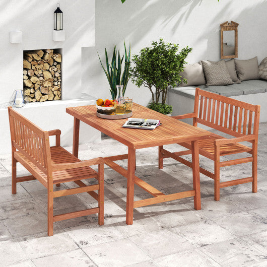 44 Inch 2-Seat Outdoor Loveseat Bench W2B
