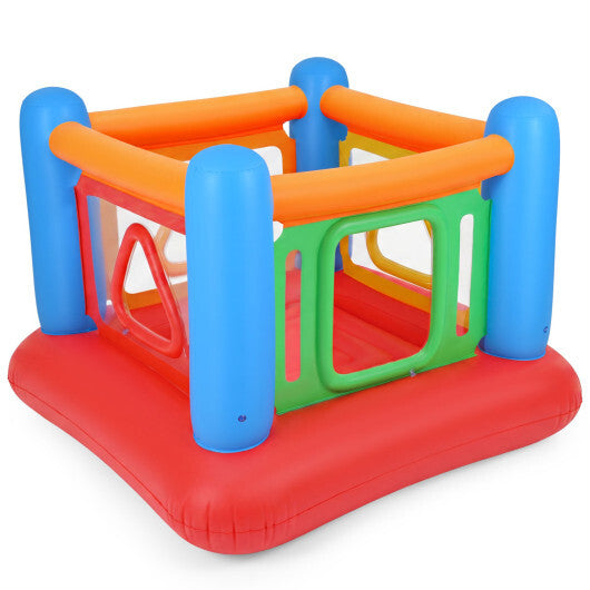 Blow Up Jumping House for Kids with Transparent Side Walls-Blue W2B
