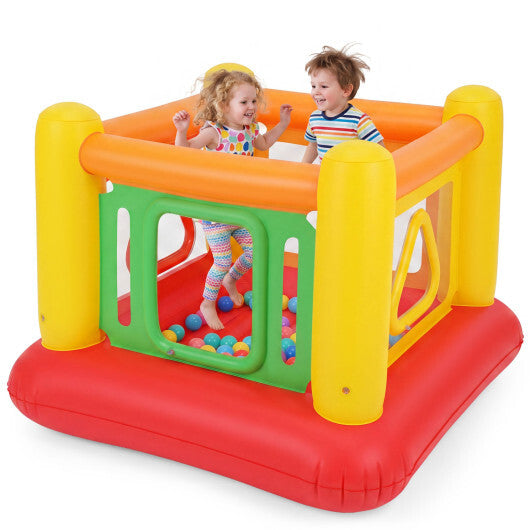 Blow Up Jumping House for Kids with Transparent Side Walls-Blue W2B