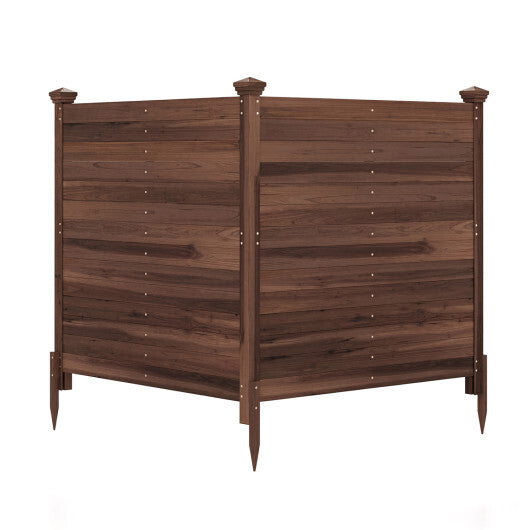 Outdoor Privacy Air Conditioner Fence for Outside and Backyard-Brown W2B