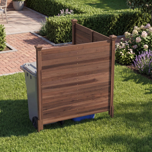 Outdoor Privacy Air Conditioner Fence for Outside and Backyard-Brown W2B