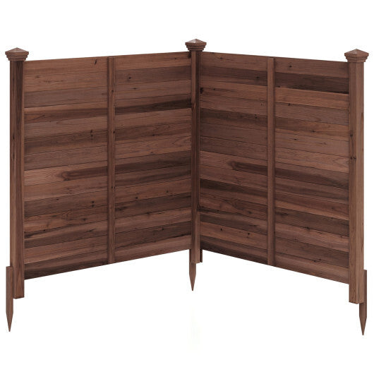 Outdoor Privacy Air Conditioner Fence for Outside and Backyard-Brown W2B