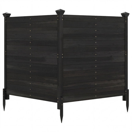 Outdoor Privacy Air Conditioner Fence for Outside and Backyard-Brown W2B