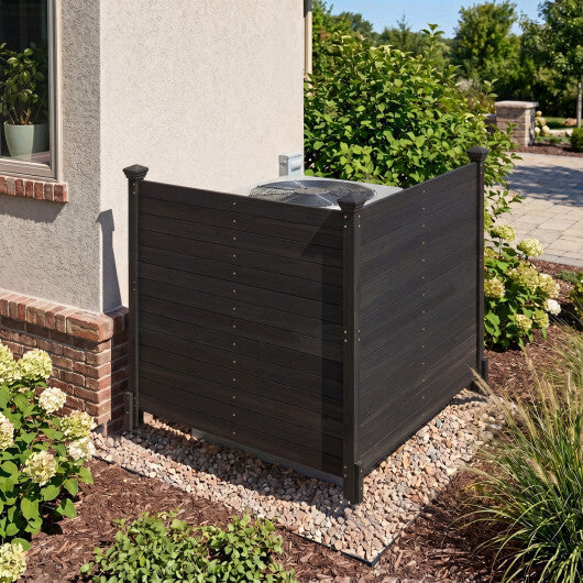 Outdoor Privacy Air Conditioner Fence for Outside and Backyard-Brown W2B
