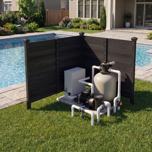 Outdoor Privacy Air Conditioner Fence for Outside and Backyard-Brown W2B