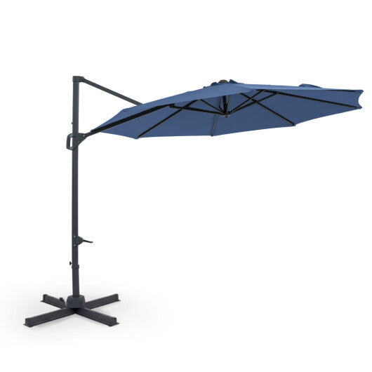 10 Feet Patio Cantilever Umbrella with Easy Tilt Adjustment-Wine W2B