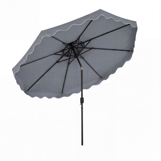 10 Feet Patio Umbrella with Push Button Tilt and Crank-Coffee W2B