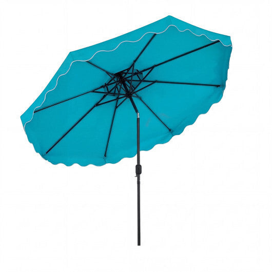 10 Feet Patio Umbrella with Push Button Tilt and Crank-Coffee W2B