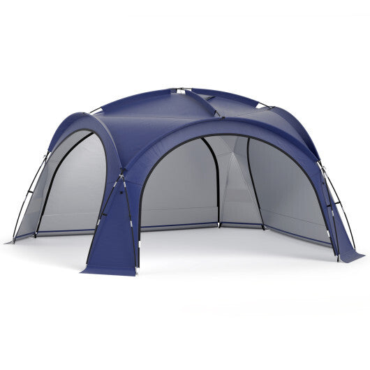 Beach Tent for 12-15 People Easy Setup Dome Canopy Tent with 4 Removable Zippered Sidewalls-Blue W2B