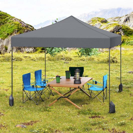 9.5 x 9.5 Feet Pop up Canopy Tent with Adjustable Heights-Green W2B
