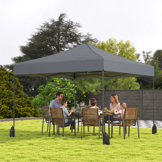 9.5 x 9.5 Feet Pop up Canopy Tent with Adjustable Heights-Green W2B