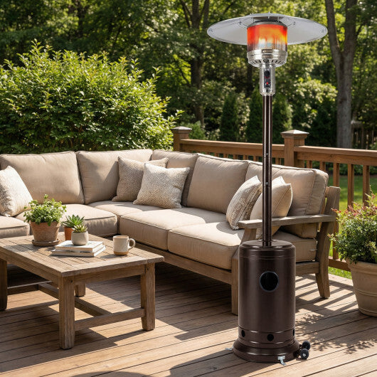 50 000 BTU Patio Propane Gas Heater with Stainless Steel Burner-Bronze W2B