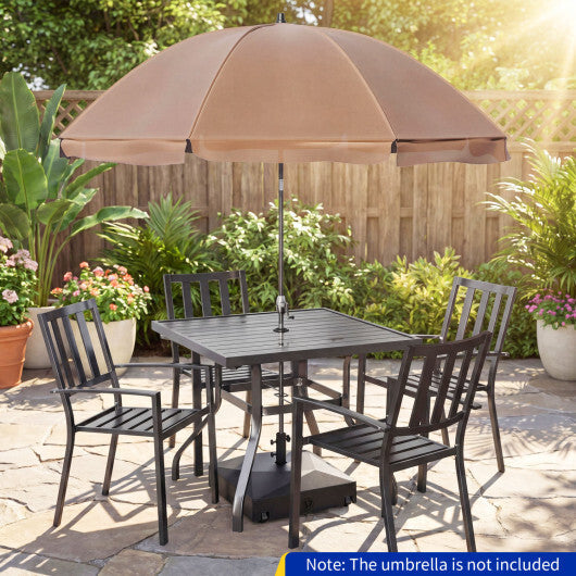 154lbs Mobile Fillable Patio Umbrella Base with 4 Wheels W2B