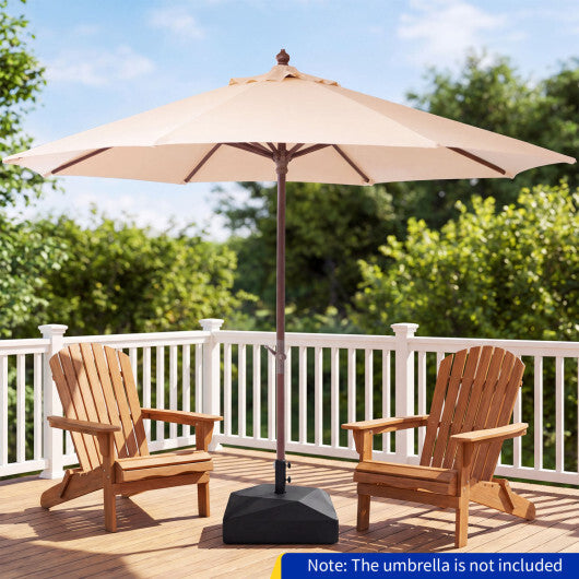 154lbs Mobile Fillable Patio Umbrella Base with 4 Wheels W2B