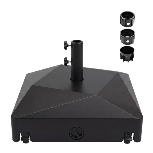 154lbs Mobile Fillable Patio Umbrella Base with 4 Wheels W2B
