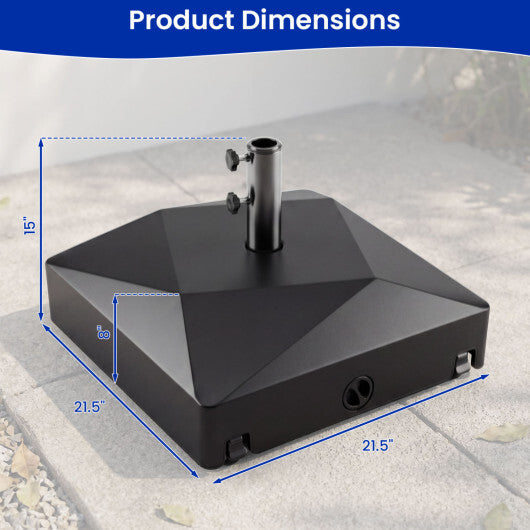154lbs Mobile Fillable Patio Umbrella Base with 4 Wheels W2B