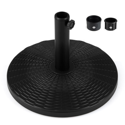 Concrete Patio Umbrella Base with Rattan Pattern for Lawn W2B
