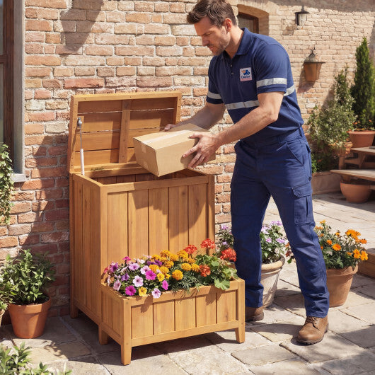 Package Delivery Box with Planter Box for Pool Accessories and Garden Tools W2B