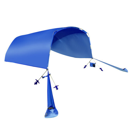 Wind Powered Beach Tent Portable Sun Shelter Canopy for Picnic-Navy W2B