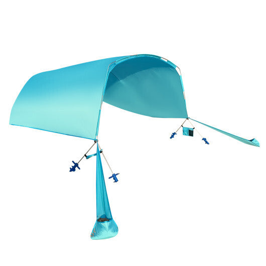 Wind Powered Beach Tent Portable Sun Shelter Canopy for Picnic-Navy W2B