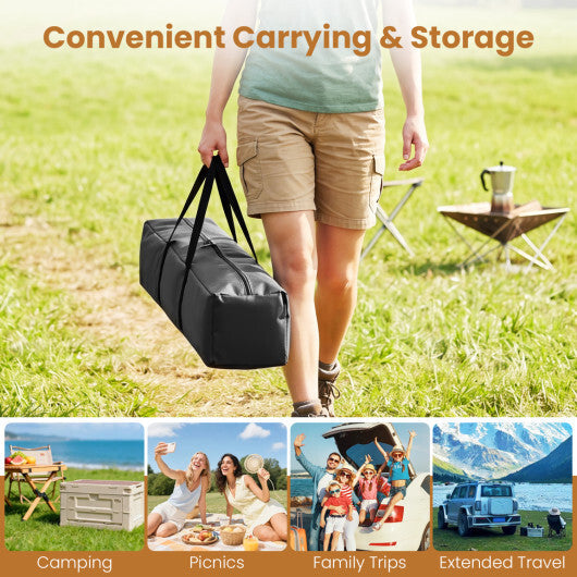 6-Person Outdoor Camping Tent Blackout Easy Setup Instant Cabin Tent with Rainfly and Carrying Bag-Grey W2B