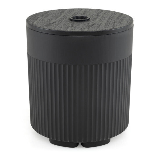 3-in-1 All-Weather Outdoor HDPE Umbrella Base with Water Bag and  2" Umbrella Hole for Patio-Black W2B