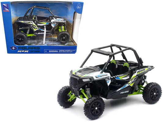 Polaris RZR XP 1000 Dune Buggy White Lightning and Bright Green 1/18 Diecast Model by New Ray New Ray